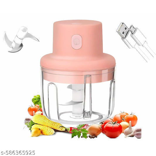 Intelligent Electric Garlic Machine, Mini Garlic Chopper, Portable Cordless Grinder Small Food Processor (45W, 250 ml)-D1